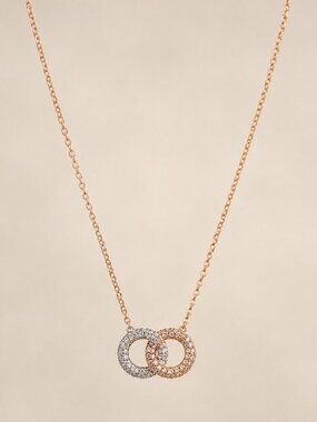 Swarovski Dextera Intertwined Circle Pendant Necklace NIB